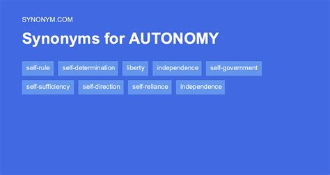 autonomous synonyms|what's another word for autonomy.